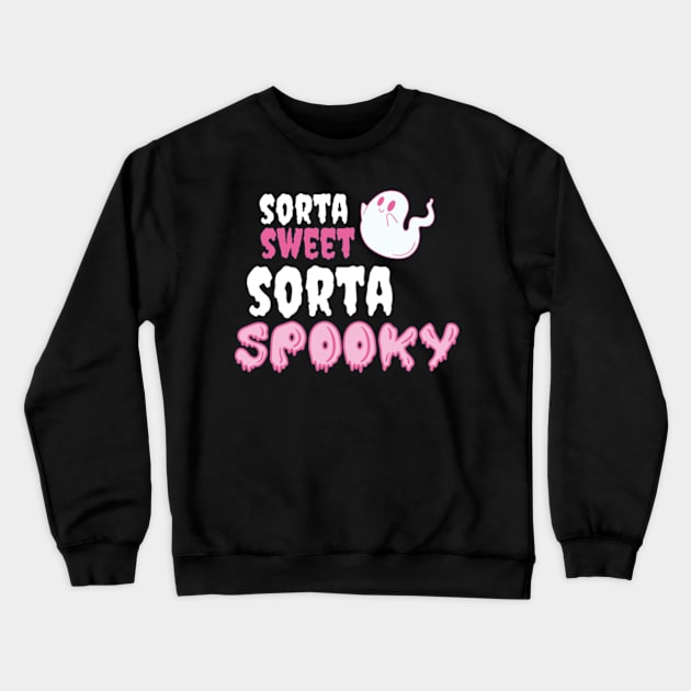 Sorta sweet sorta spooky Crewneck Sweatshirt by Dog and cat lover